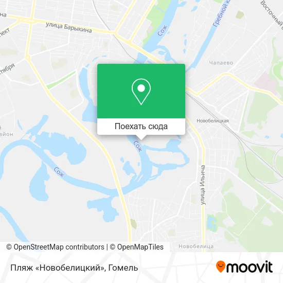 Карта Пляж «Новобелицкий»