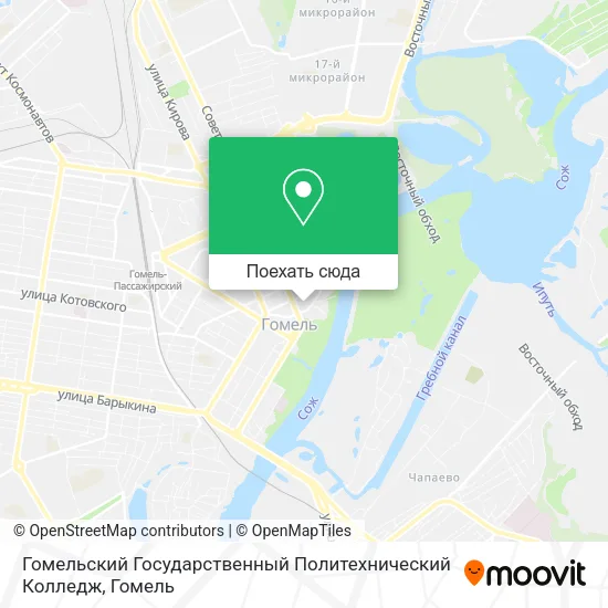 Карта Гомельский Государственный Политехнический Колледж