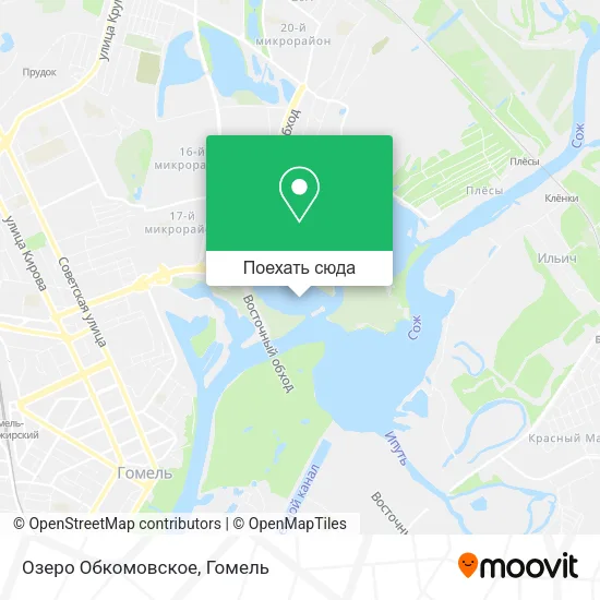 Карта Озеро Обкомовское