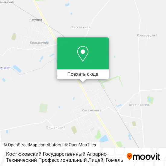 Карта Костюковский Государственный Аграрно-Технический Профессиональный Лицей