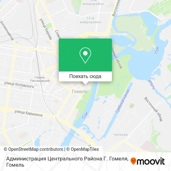 Карта Администрация Центрального Района Г. Гомеля