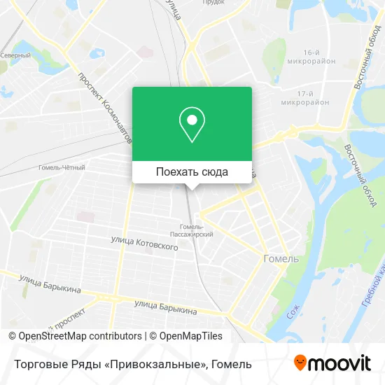 Карта Торговые Ряды «Привокзальные»