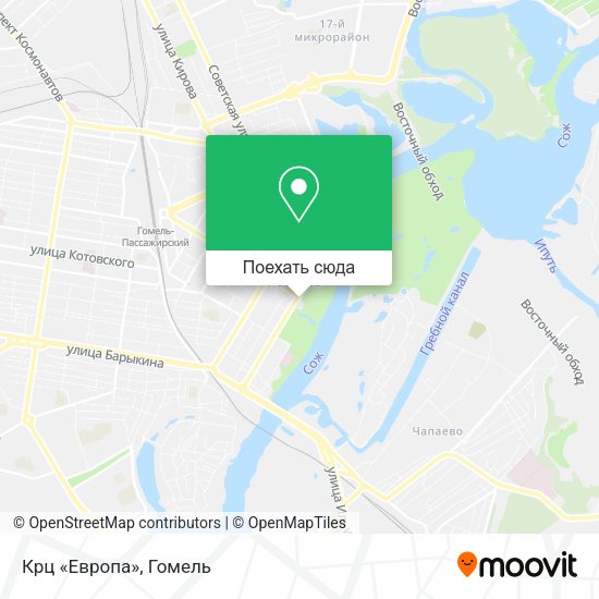 Карта Крц «Европа»