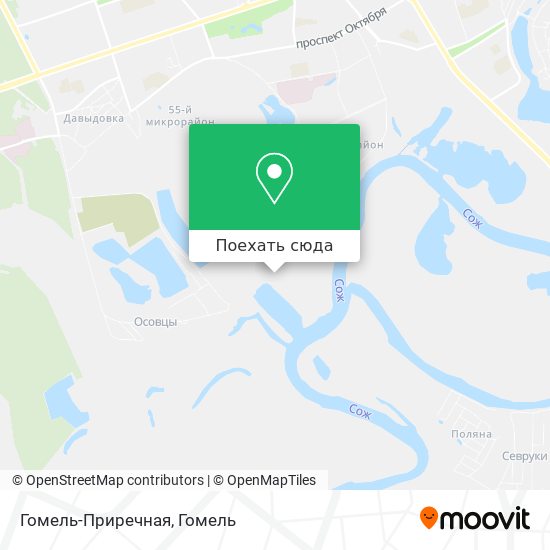 Карта Гомель-Приречная