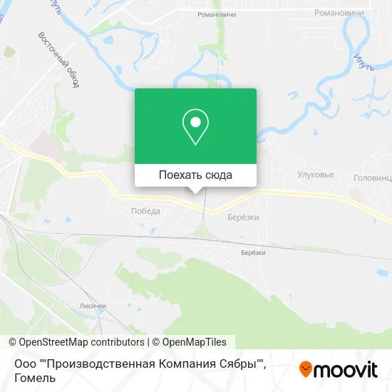 Карта Ооо ""Производственная Компания Сябры""