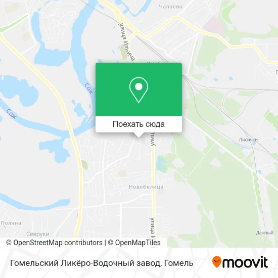 Карта Гомельский Ликёро-Водочный завод