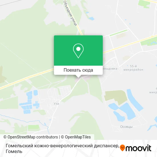 Карта Гомельский кожно-венерологический диспансер