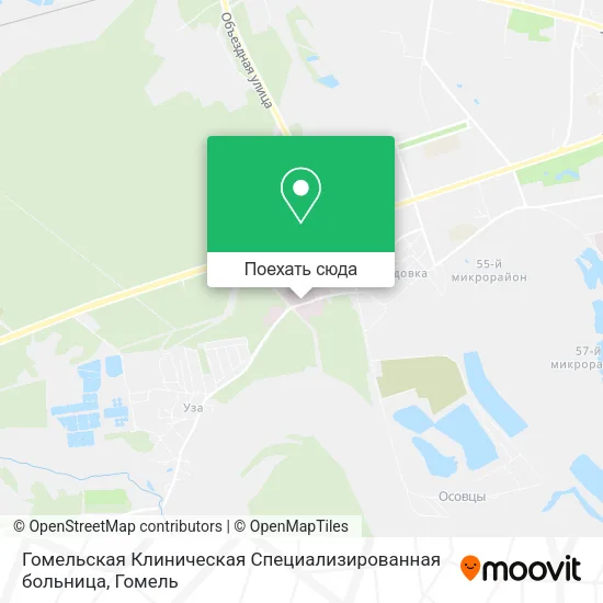 Карта Гомельская Клиническая Специализированная больница