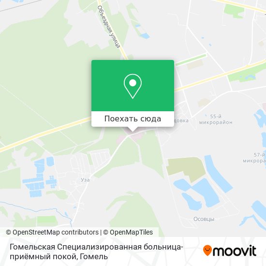 Карта Гомельская Специализированная больница-приёмный покой