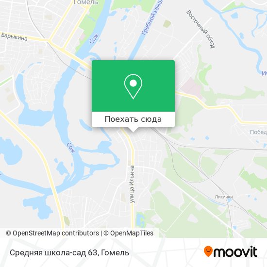 Карта Средняя школа-сад 63