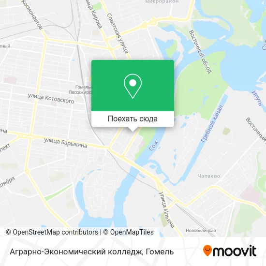 Карта Аграрно-Экономический колледж