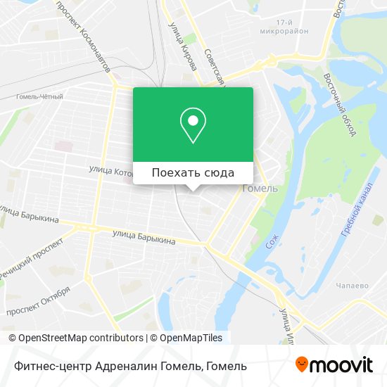 Карта Фитнес-центр Адреналин Гомель