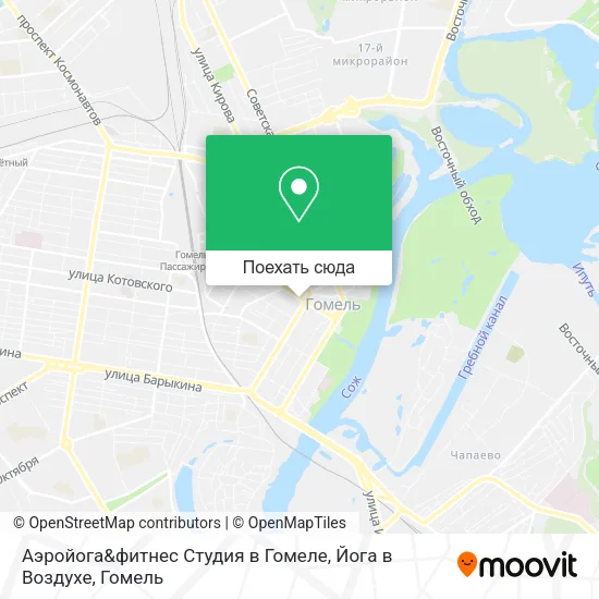 Карта Аэройога&фитнес Студия в Гомеле, Йога в Воздухе