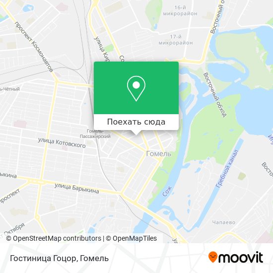 Карта Гостиница Гоцор