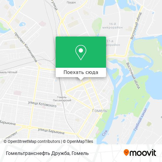 Карта Гомельтранснефть Дружба