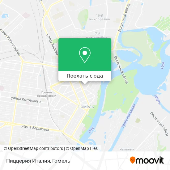 Карта Пиццерия Италия