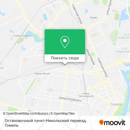 Карта Остановочный пункт-Никольский переезд