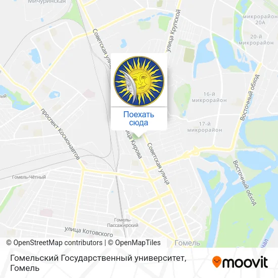 Карта Гомельский Государственный университет