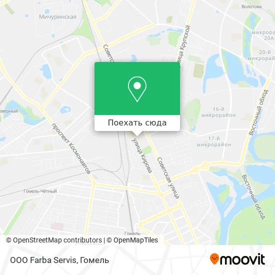 Карта OOO Farba Servis