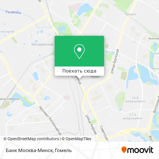 Карта Банк Москва-Минск