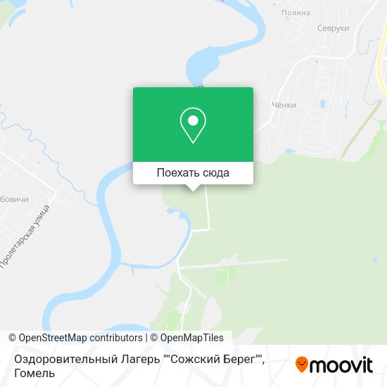 Карта Оздоровительный Лагерь ""Сожский Берег""