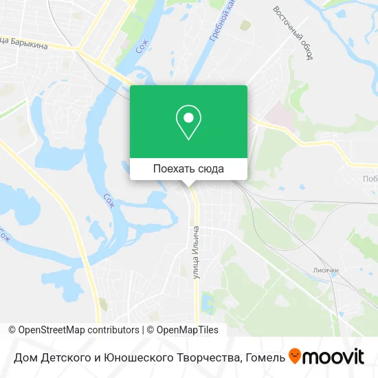 Карта Дом Детского и Юношеского Творчества