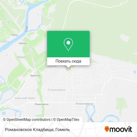 Карта Романовское Кладбище