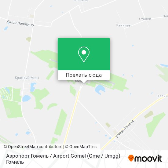 Карта Аэропорт Гомель / Airport Gomel (Gme / Umgg)
