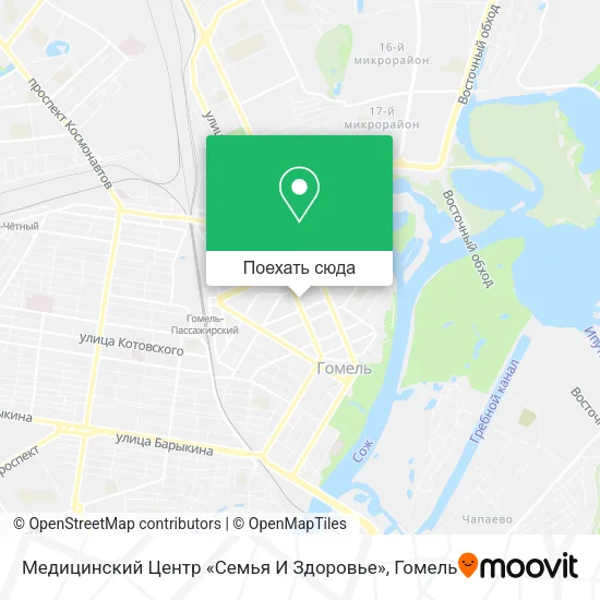 Карта Медицинский Центр «Семья И Здоровье»