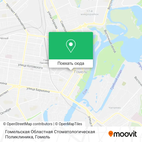 Карта Гомельская Областная Стоматологическая Поликлиника