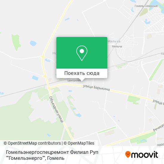 Карта Гомельэнергоспецремонт Филиал Руп ""Гомельэнерго""