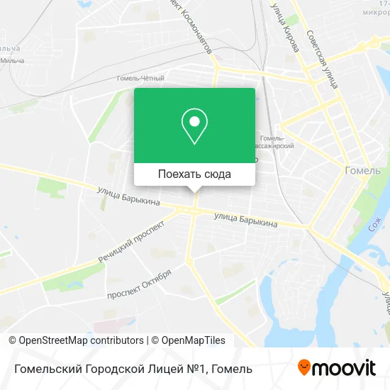 Карта Гомельский Городской Лицей №1