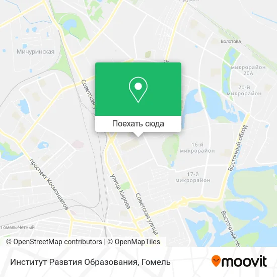 Карта Институт Развтия Образования