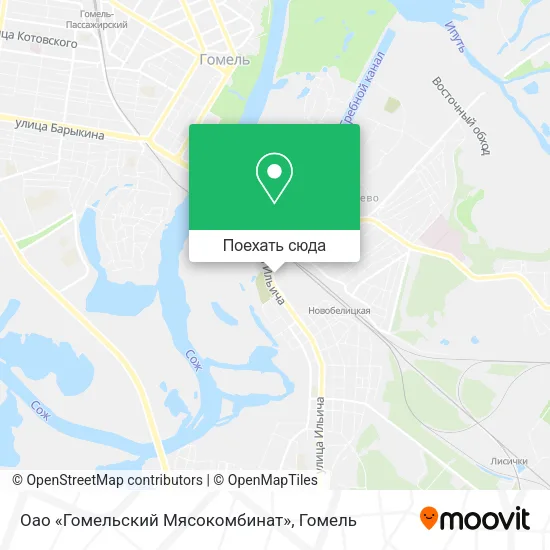 Карта Оао «Гомельский Мясокомбинат»