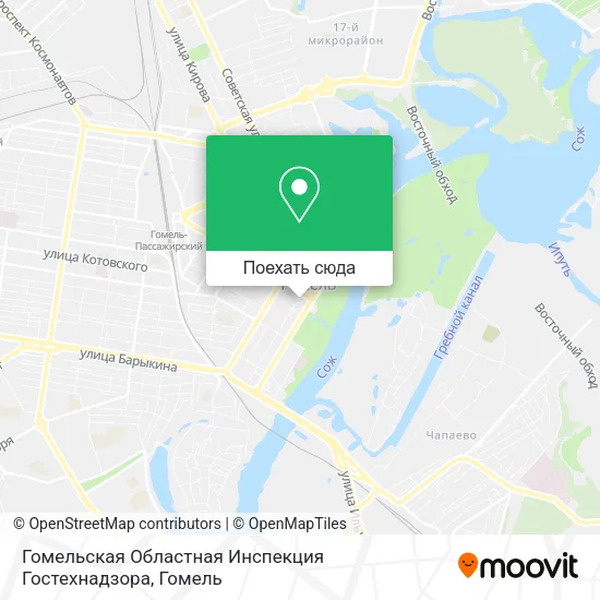 Карта Гомельская Областная Инспекция Гостехнадзора