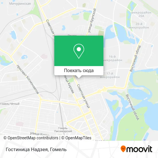 Карта Гостиница Надзея