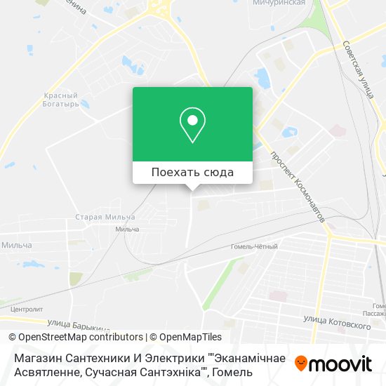 Карта Магазин Сантехники И Электрики ""Эканамiчнае Асвятленне, Сучасная Сантэхнiка""