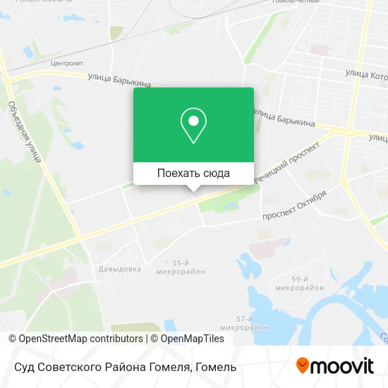 Карта Суд Советского Района Гомеля