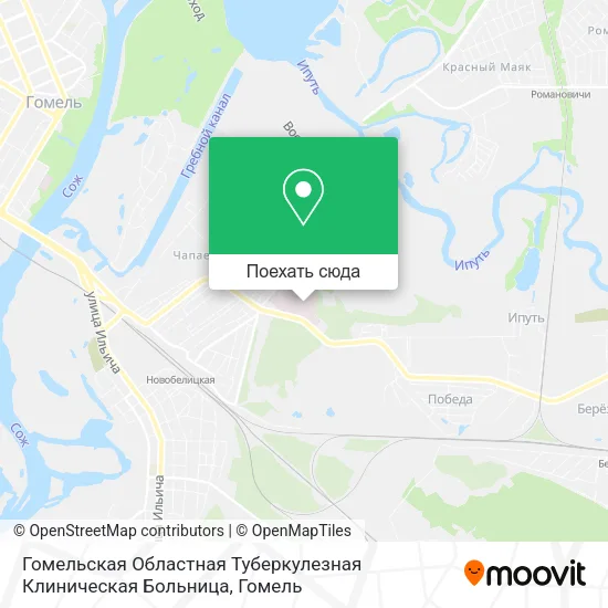 Карта Гомельская Областная Туберкулезная Клиническая Больница
