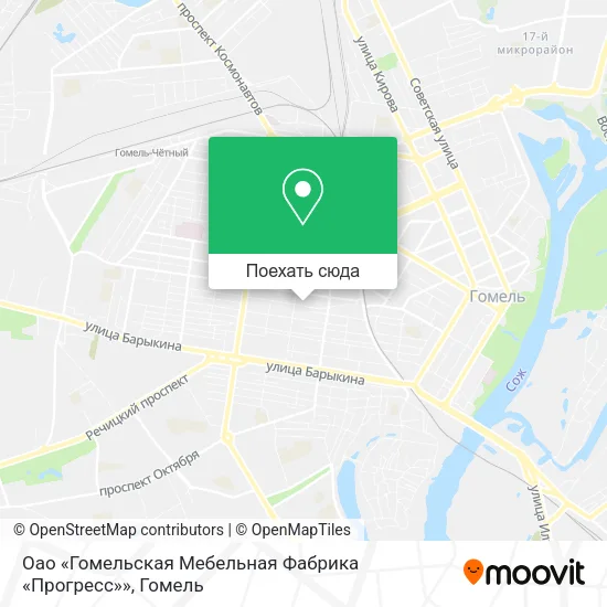 Карта Оао «Гомельская Мебельная Фабрика «Прогресс»»