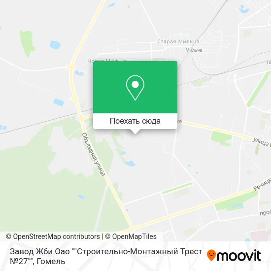 Карта Завод Жби Оао ""Строительно-Монтажный Трест №27""