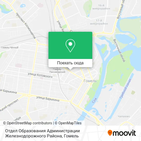 Карта Отдел Образования Администрации Железнодорожного Района