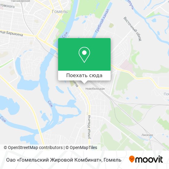 Карта Оао «Гомельский Жировой Комбинат»