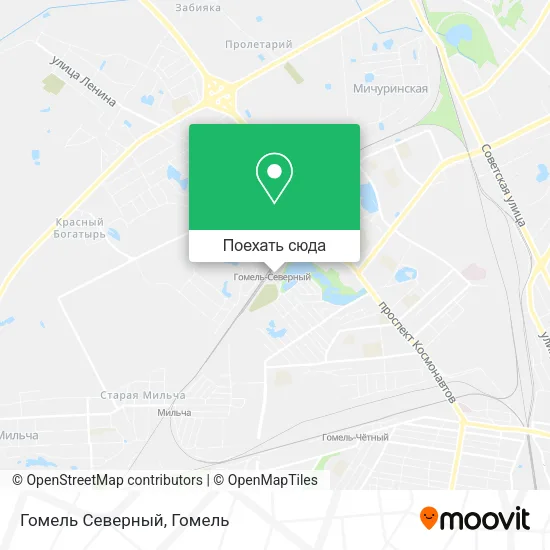 Карта Гомель Северный