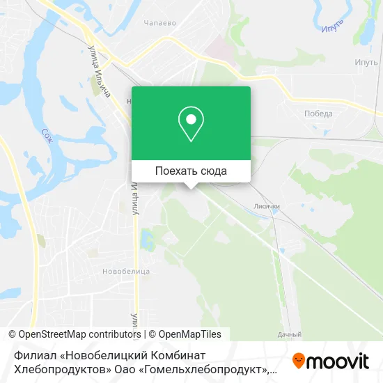 Карта Филиал «Новобелицкий Комбинат Хлебопродуктов» Оао «Гомельхлебопродукт»
