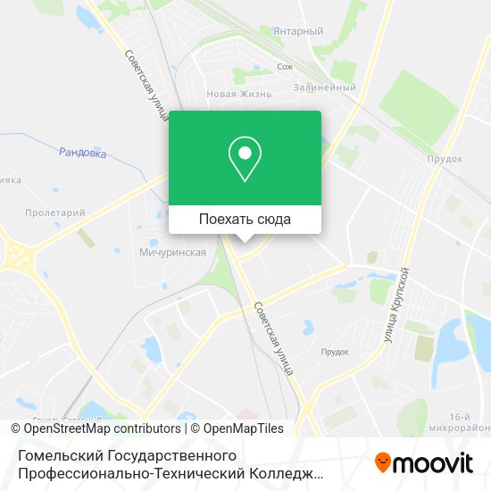 Карта Гомельский Государственного Профессионально-Технический Колледж Бытового Обслуживания
