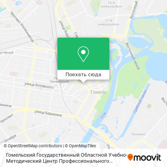 Карта Гомельский Государственный Областной Учебно-Методический Центр Профессионального Образования