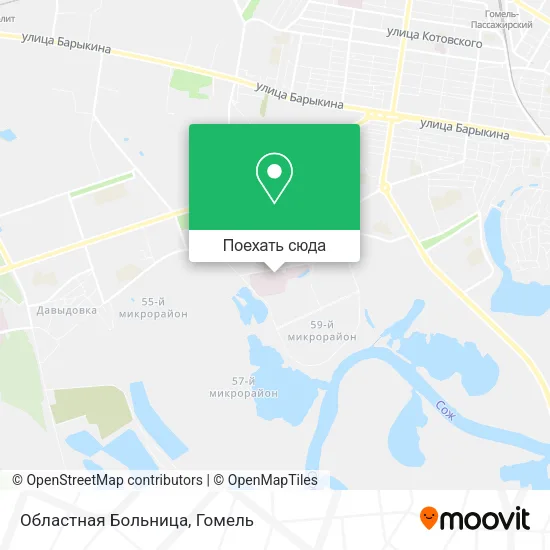 Карта Областная Больница