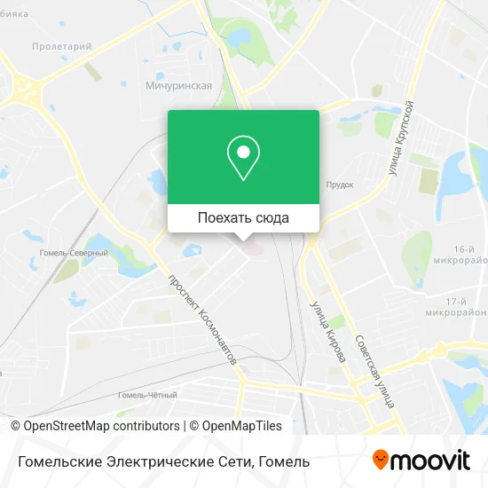 Карта Гомельские Электрические Сети