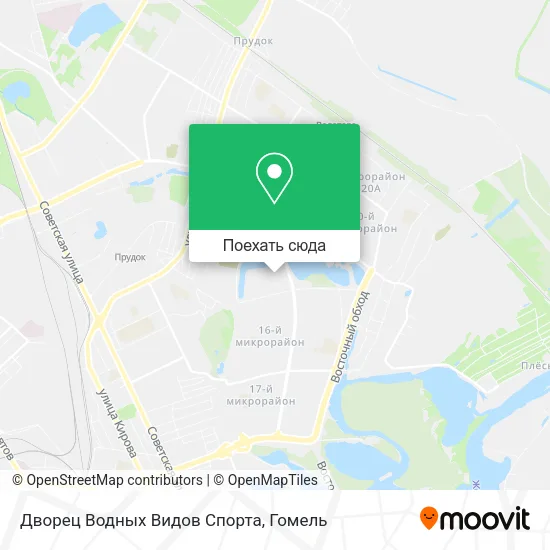 Карта Дворец Водных Видов Спорта
